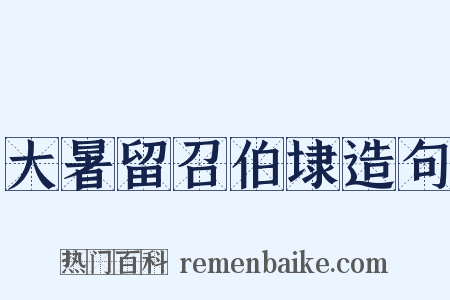 大暑留召伯埭造句是什么意思的图片
